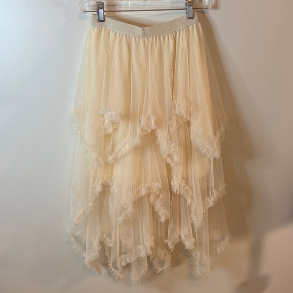Dresses & Skirts - Elegant Cream Layered Tulle Skirt | High Waist | Fairycore Flowing